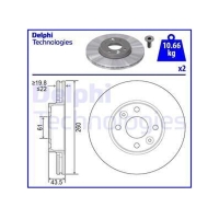 Micra K12 03-10 Note 06-12 Ön Fren Disk Havalı Delphi