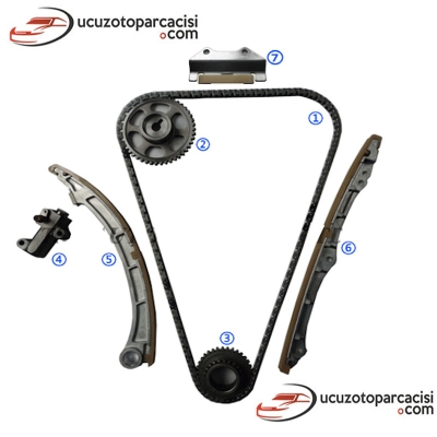 Honda Crv 2.0 K20 2001-2007 Triger Zincir Seti 9 Parça