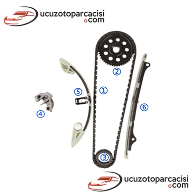 Honda Jazz 1.4 2002-2008 Triger Zincir Seti 6 Parça