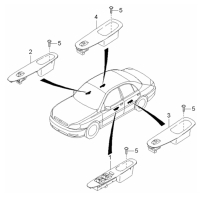 Kia Rio 2002-2005 Arka Sol Tekli Cam Düğmesi Orjinal