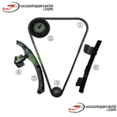 Mazda 2 2008-2012 Triger Zincir Seti 6 Parça