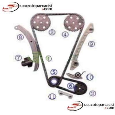 Mazda 6 2.0 2002-2012 Triger Zincir Seti 11 Parça