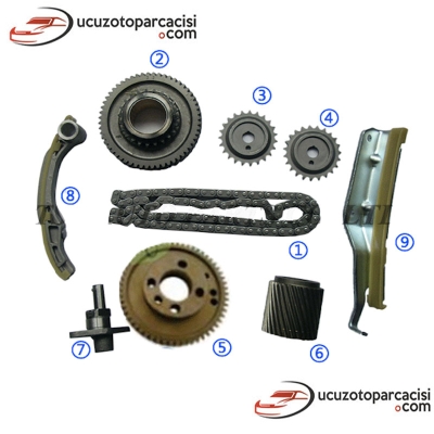 Mitsubishi Canter 3.0 4M42 Triger Zincir Seti 9 Parça