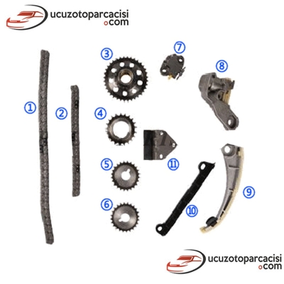 Suzuki Vitara 2.0 1998-2005 Triger Zincir Seti 11 Parça