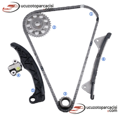 Toyota Yaris 1.0 2005-2018 Triger Zincir Seti 6 Parça 1KR