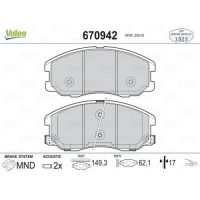 VALEO 670942 Chevrolet Captiva Anatara Ön Fren Balata Set