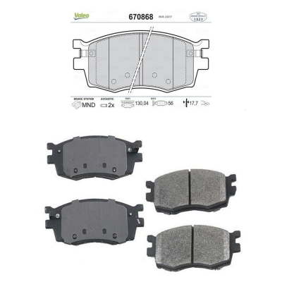 VALEO 670868 Hyundai Accent 2005-2012 Kia Rio 2006-2012 i20 2008-2015 Ön Fren Balata Set