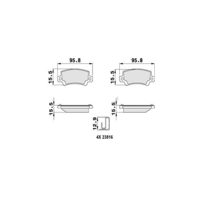 Toyota Corolla Fren Balata Set Arka 2003 2007